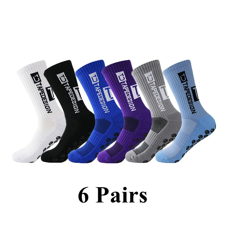 Fussballers™ 6 Paare Grip Fussball Socken für Fussball Basketball Laufen Radfahren