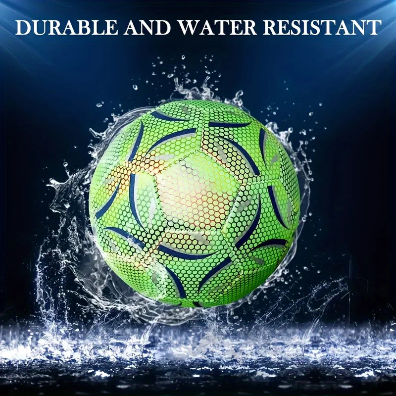 Fussballers™ Leuchtender Fußball - Reflektierender Soccer Für Drinnen Und Draussen - Ideal Für Klein & Gross - Unisex - Offizielle Größe 5